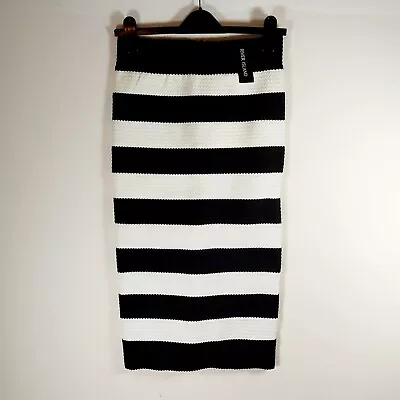 River Island Pencil Skirt Black & White Stripe Size 10 New • £19.99