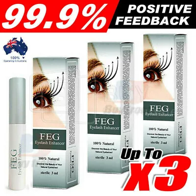 $30.58 • Buy Genuine FEG Natural Eyelash Or Eyebrow Enhancer Serum Growth Booster Eyebrow