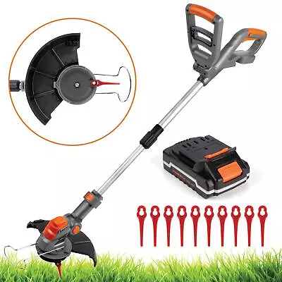 20V Cordless Strimmer Grass Trimmer Electric Garden Edeger & Cutter 1 Battery • £54.95