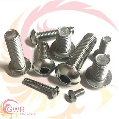 £2.80 • Buy M3 M4 M5 M6 Socket Button Screws - Dome Head - Hex Allen Bolts - A2 Stainless