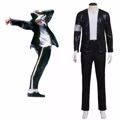 MJ Michael Jackson Billie Jean Black Jacket And Pants Cosplay Costume Classical • $64.99