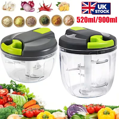 Manual Food Chopper Pull String Pull And ChopHand Food ShredderOnions Chopper • £7.98