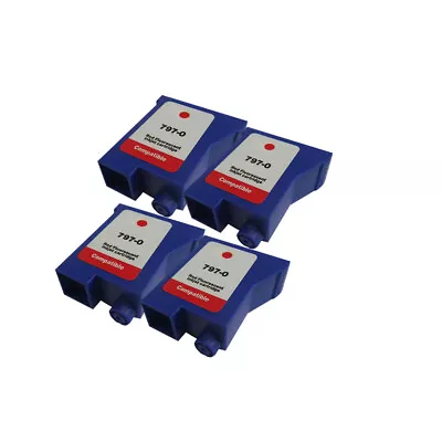 £16.10 • Buy 4 Red Ink Cartridge For Pitney Bowes DM50 DM55 K700 K721