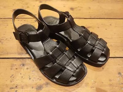 Dune London Loch Leather Caged Sandals Black Size 3 UK EU 36 RRP £100 • £41.90