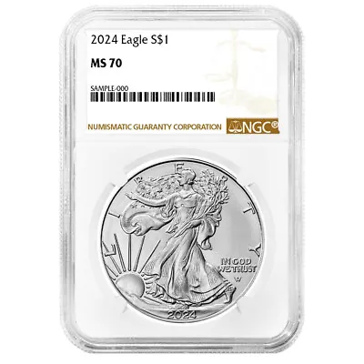 2024 $1 American Silver Eagle NGC MS70 Brown Label • $52.87