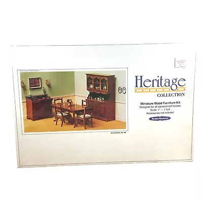 New Vintage Heritage Collection Miniature Dining Room Kit 190 Doll House 1:12 • $22.95