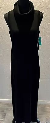 MISOOK NEW Black Sleeveless Cowl Maxi Knit Dress  S  NWT Was $318.00 • $85