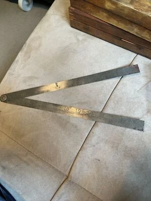 £9.50 • Buy Vintage A1 No 724 Folding 24  Ruler Spring Steel L3