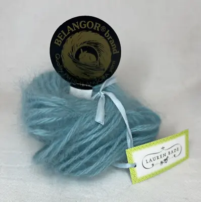 1 Skein BELANGOR 100% French Angora Rabbit Hair Fur Yarn Biscayne Blue 10g 33 Yd • $10.99