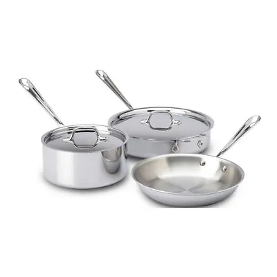 All-Clad D3 Tri-Ply Stainless-Steel 5-Piece Cookware Set • $259.99