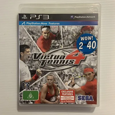 $9.95 • Buy Virtua Tennis 4 (Sony PS3 Game) Complete With Manual