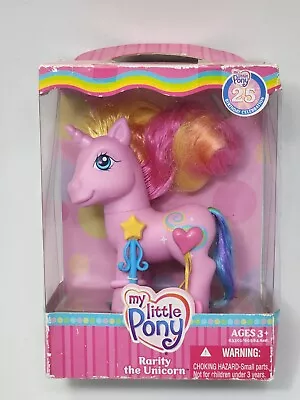 My Little Pony 25th Birthday Celebration Rarity The Unicorn G3 Anniversary NIB • $24.99