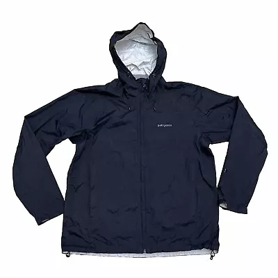 Patagonia Torrentshell Windbreaker Jacket Mens Extra Large XL Black Hooded H2NO • $80