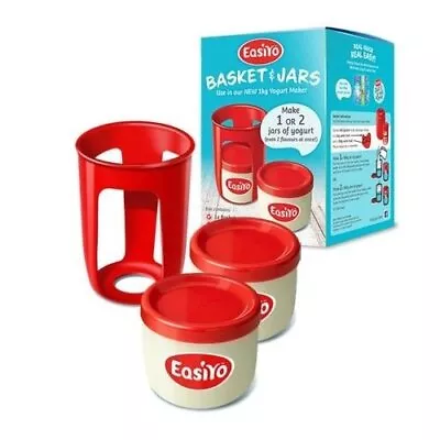 Easiyo Pack Of 2 500g Yogurt Jars & Basket - For Use With Easiyo Yoghurt Maker • £13.55