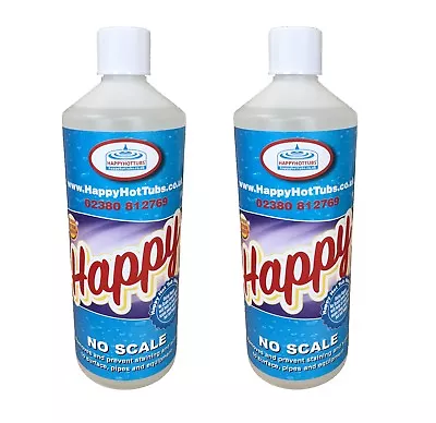 2 X 1 Litre Happy Hot Tub No Scale Inhibitor Limescale Remover Tubs Spas Away  • £24.99