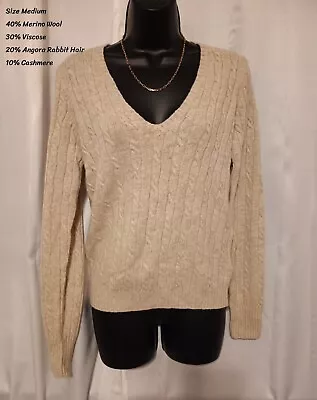 J.crew Beige Cashmere Wool Sweater • $45