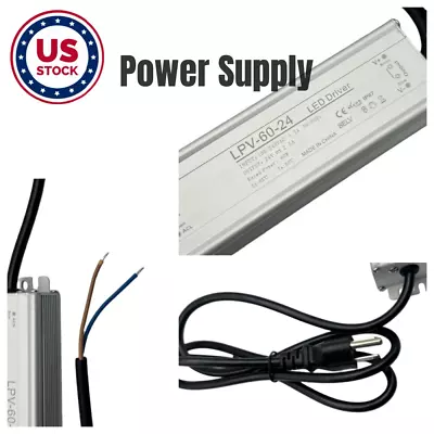 US 60W Power Supply AC110V To DC12V/24V LED Driver Transformer Adapter IP67 • $24.83