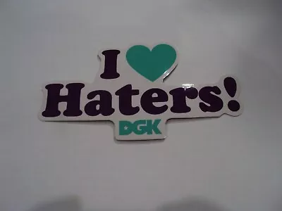 DGK I Love Haters Vintage Skateboarding Sticker Teal/Purple New Unused Free Ship • $15.99