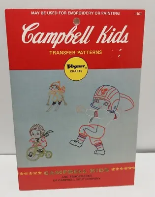 Vogart Crafts CAMPBELL KIDS Transfer Patterns Embroidery Painting Iron On VTG • $4.50