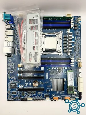 GIGABYTE MF51-ES0 Motherboard C422 2x 10GbE 3x PCIe X16 4GB ECC W-2123 CPU 128GB • $250