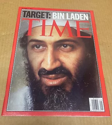 Osama Bin Laden - UNREAD - New - NEWSSTAND - TIME Magazine - October 1 2001 • $10