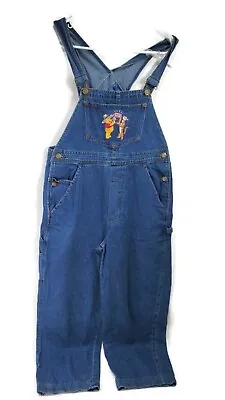 Vintage 90’s Disney Winnie Pooh Tigger Overalls Bibs Jean Button Womens Medium • $49