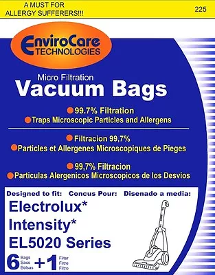 Electrolux Intensity EL5020 Series Micro Filtration Vacuum Bags 6 Bags 1 Filter • $13.63