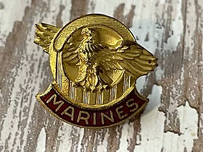 Scarce WWII U.S. Marine Corps Service Lapel Pin Honorable Discharge USMC EGA • $44.99