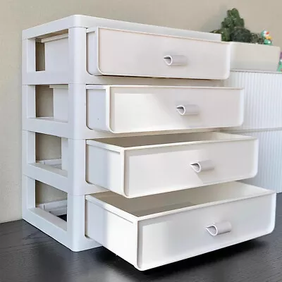 3/4/5 Drawer Plastic Tower Unit Desktop Chest Home Office Storage Box Container • £7.95