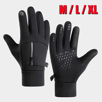 Winter Warm Gloves Thermal Touch Screen Anti-slip Cycling Windproof Men Gloves • £3.46