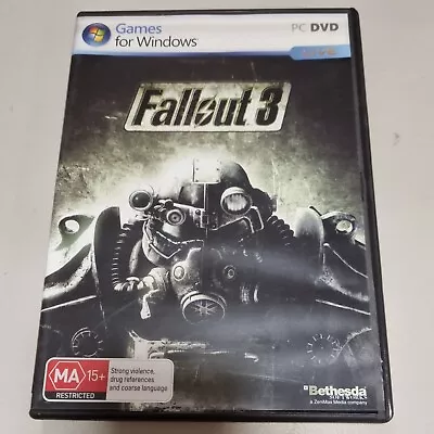 Fallout 3 PC DVD ROM Windows Live Game RPG Shooter Complete MA15+ Free Shipping • $13.16