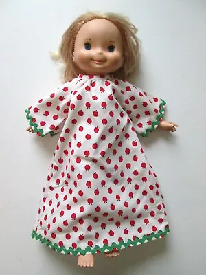 My Friend Dolls 16  Handmade VTG 70s Apple Dress Bell Sleeve Outfit FisherPrice  • $19.99