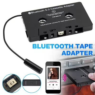 Bluetooth 5.0 Car Audio Stereo Sound Cassette Tape Adapter MP3 Hands-Free NEW • £12.39