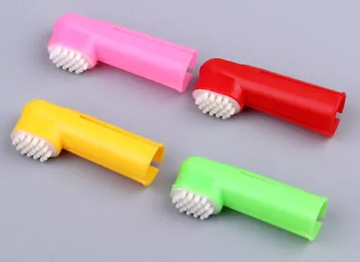 Pet Dog Cat Clean Teeth Gum Protective Finger Toothbrush Puppy Dental Care Brush • £2.25