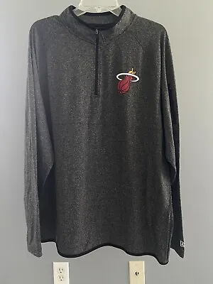 NBA Miami Heat Store Gray 1/4 Zip Long Sleeve Pull Over Jacket NWT $41 NEW • $25