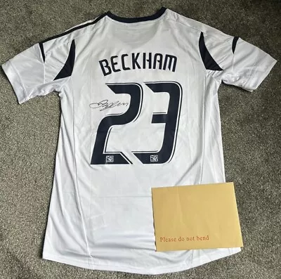 David Beckham #23 Hand Signed LA Galaxy 2012 Home Football Shirt With COA • £350