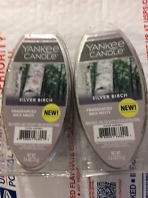 $13.75 • Buy Yankee Candle Silver Birch Fragranced Wax Melts 2 Pkgs NEW! Autumn Fall