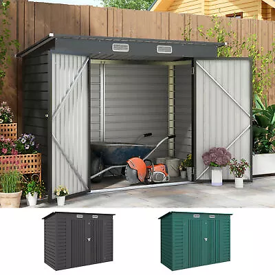 8 X 4FT Garden Storage Shed Metal Shed With Double Doors And 2 Vents • £289.99