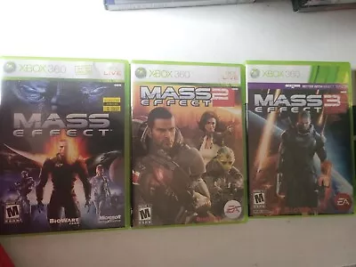 Mass Effect Trilogy (Microsoft Xbox 360 2012) *All 3 Good - Complete* • $15