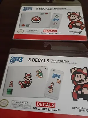 $5 • Buy  2 Super Mario Bros. 3 Tech Decal Packs Controller Gear SMB Brothers Cell Phone