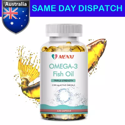 Omega 3 Fish Oil 120 Capsules Triple Strength 2500 Mg EPA & DHA Joint Support • $18.89