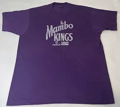 Vintage Mambo Kings Antonio Banderas 1992 Purple Promotional T -  Shirt XL • $29.95