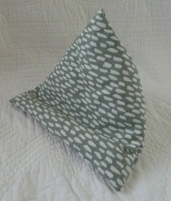 Tablet Phone Bean Bag Cushion Pillow Stand Grey White Fabric IPad Kindle Etc • £10.49