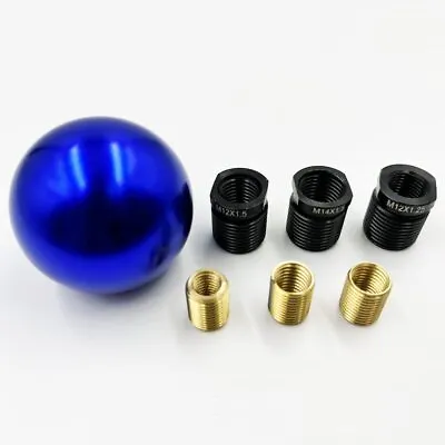 Universal Blue Aluminum MT/AT Shift Knob Gear Stick For JDM With 6 Inserts • $13.39