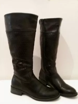 White Mountain Women's/Misses Faux Leather Boots   Size 6.5M    Black  (T021K) • $14.99