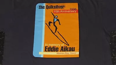 Original 1996 10th Anniversary Eddie Aikau Surfing Hawaii Very Rare LG Tee Shirt • $95