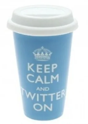 £7.99 • Buy Keep Calm And Twitter On Thermal Travel Mug Brand New