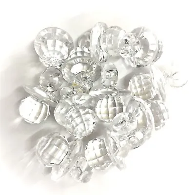 50 X Clear CRYSTAL Dummy / Pacifier Faceted Acrylic Charms Baby Shower • £6.55