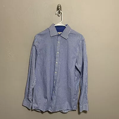Michael Kors Mens Striped Long Sleeve Button Down Dress Shirt Sz 15 1/2 34/35  • $19.96