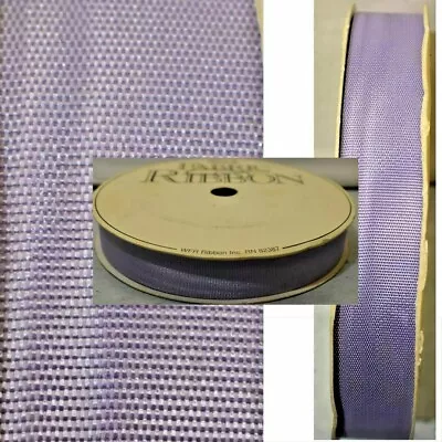 Moire Lilac Purple Fabric Ribbon Design 25 Yard Roll 5/8 Wide Vintage WFR Brand • $6.97